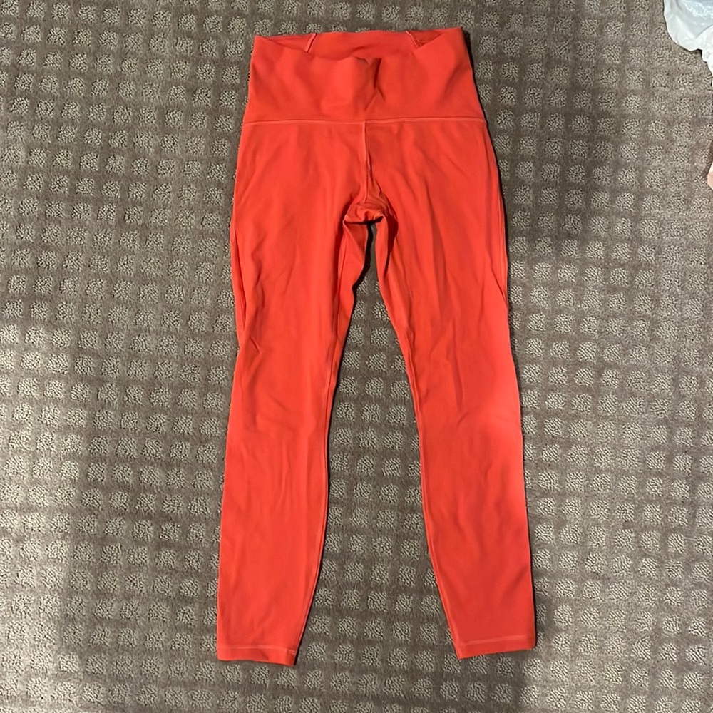 lululemon leggings coral color